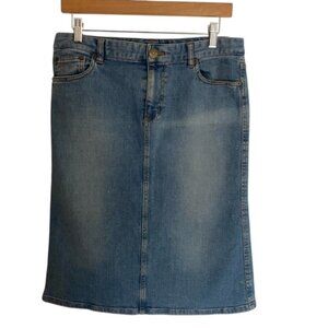 Marc Jacobs Pintuck Pleated Denim Skirt 10